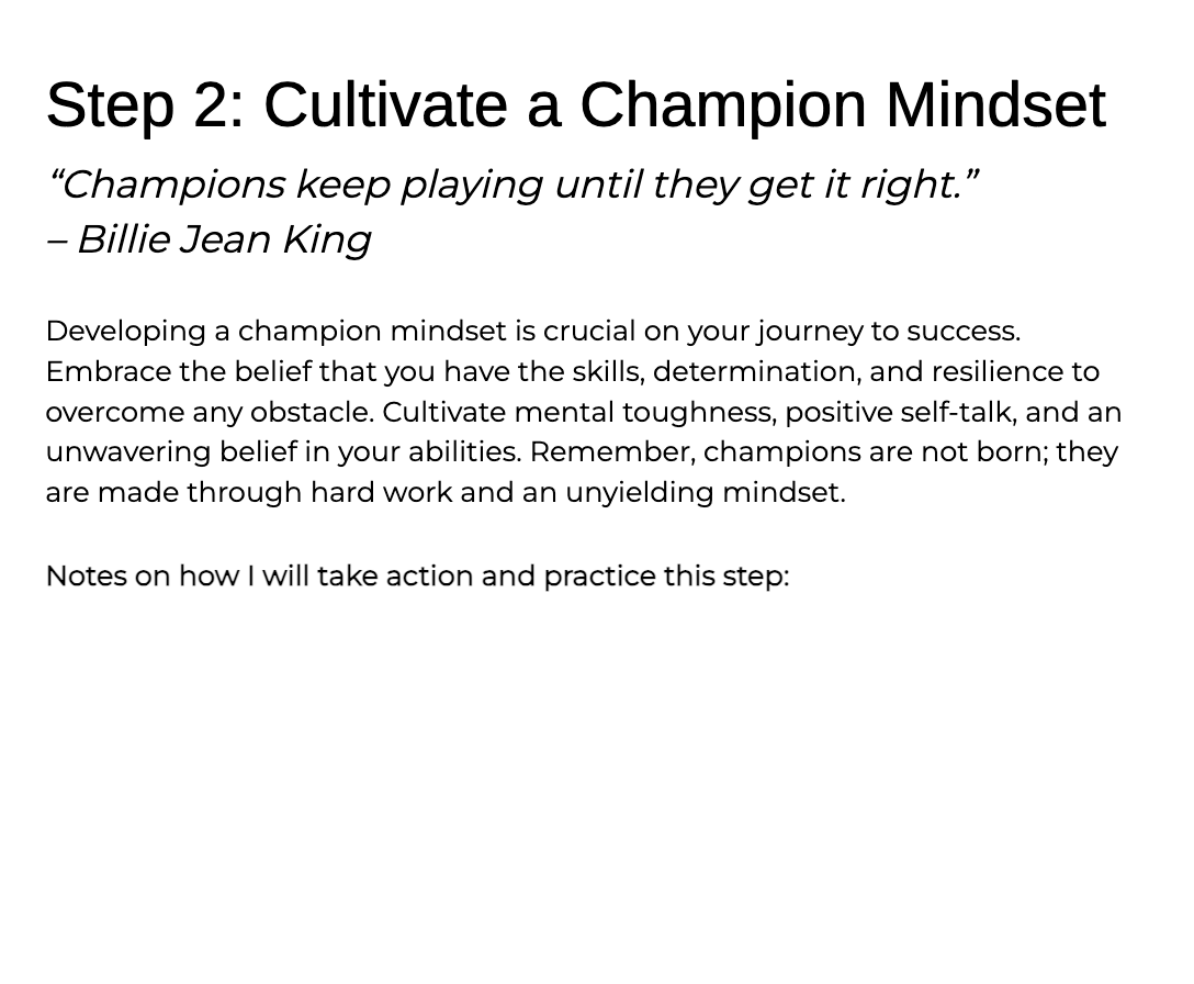 RISE TO THE PRIZE: 7 Step Game Plan to Achieve Any Goal