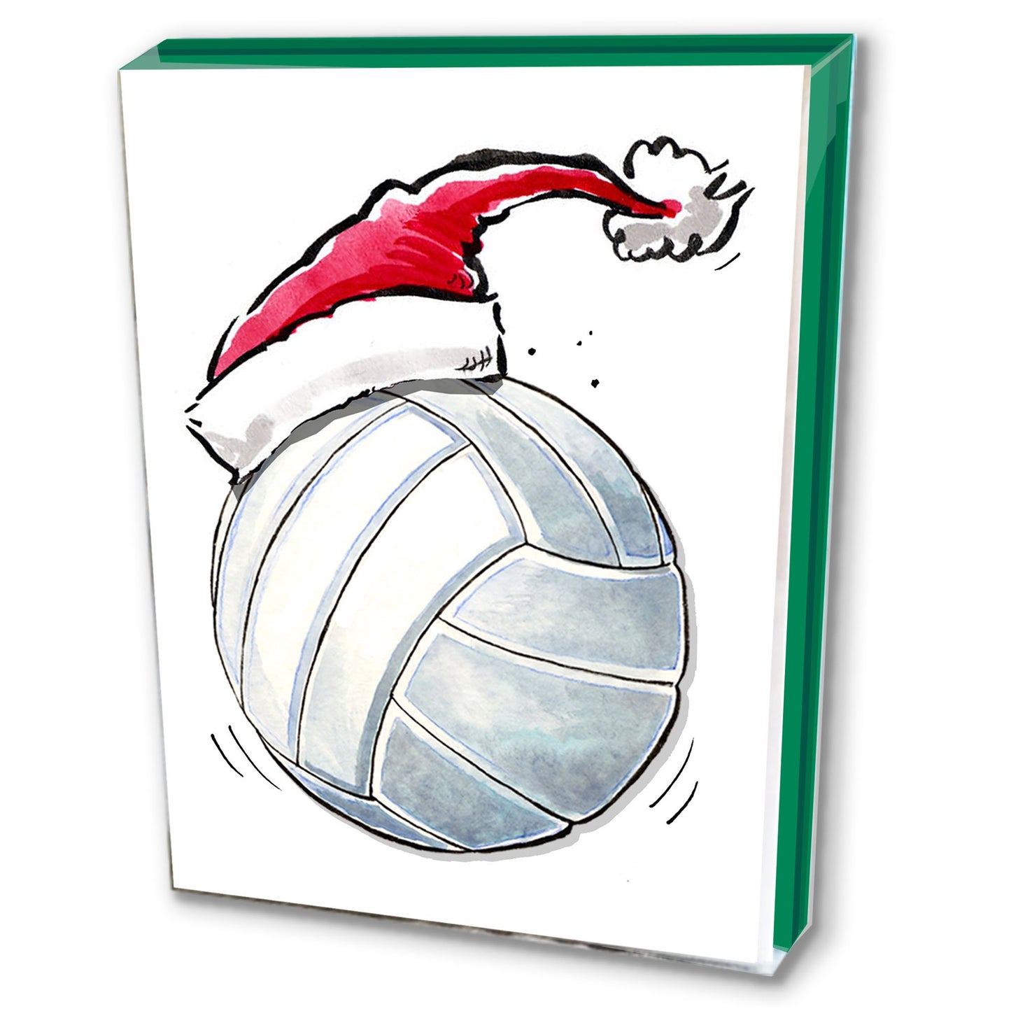 Santa Sports "Jingle Ballin'" Volleyball Christmas Notecards and Envelopes 12-Pack