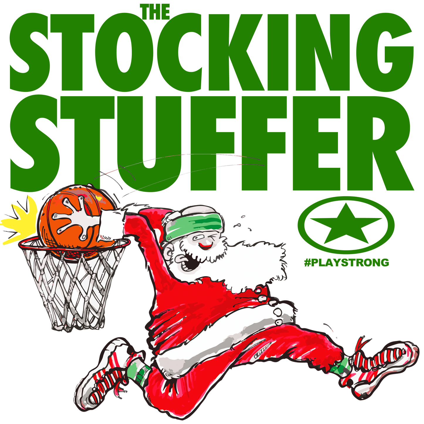THE STOCKING STUFFER Santa Sports #playstrong Mug with Color Inside