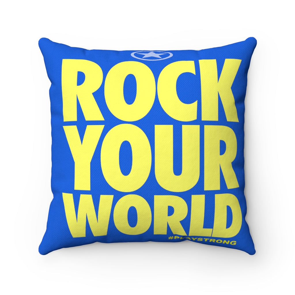 ROCK YOUR WORLD Sports PowerWORD Square Pillow