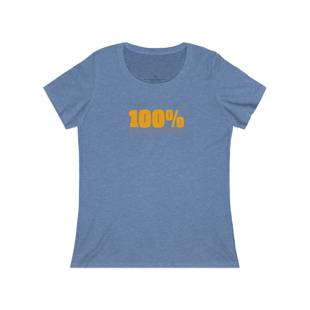 100% Women's Relaxed Jersey Short Sleeve Scoop Neck Tee