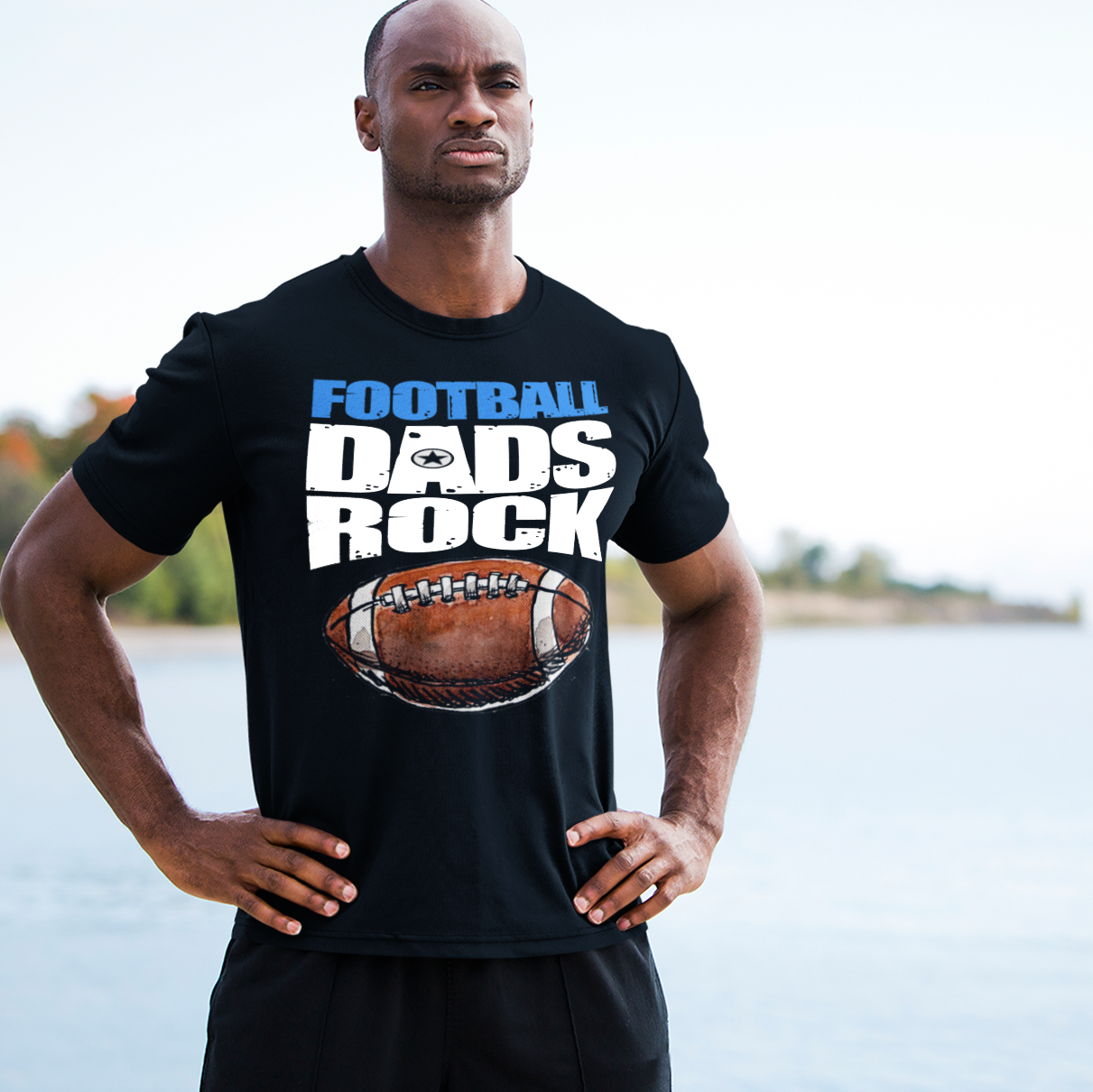 FOOTBALL DADS ROCK! Premium MEN'S Tee