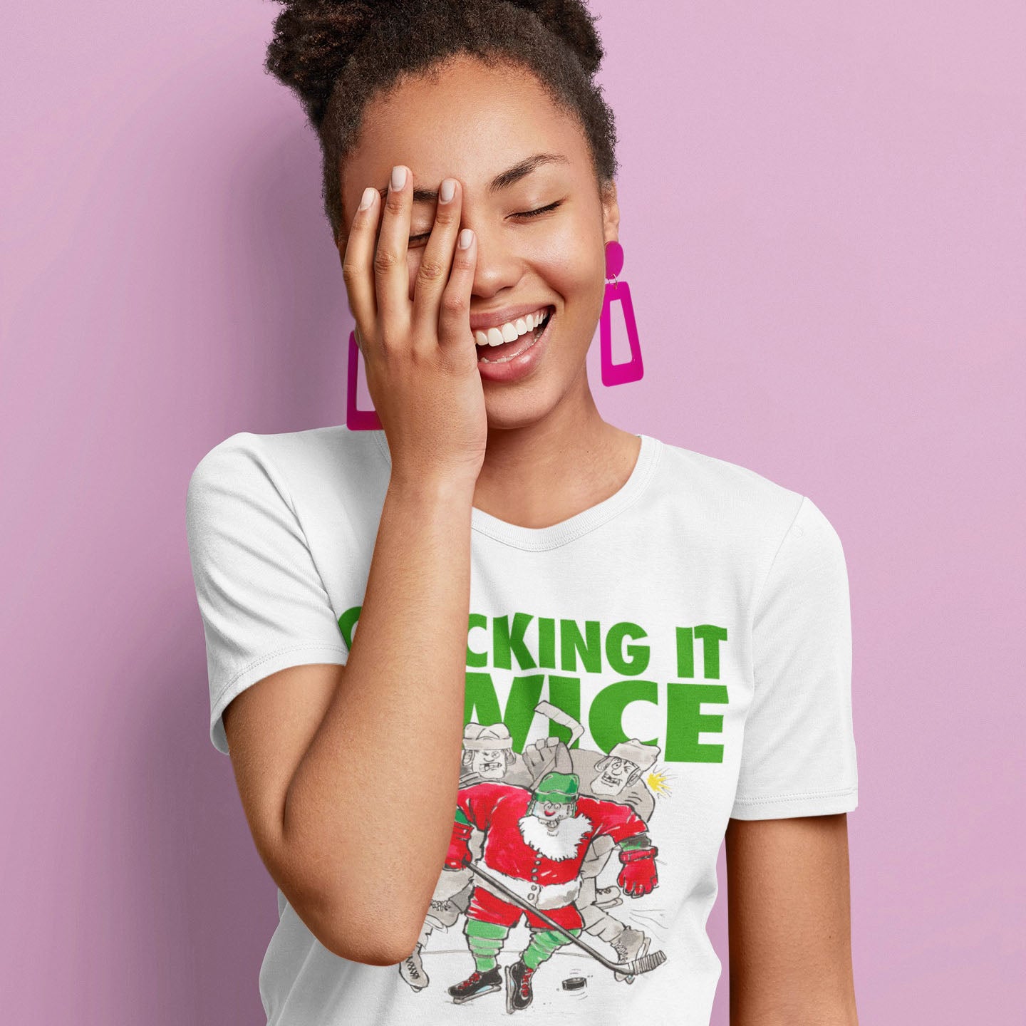 Santa Sports "Checking It Twice" Women's short sleeve t-shirt