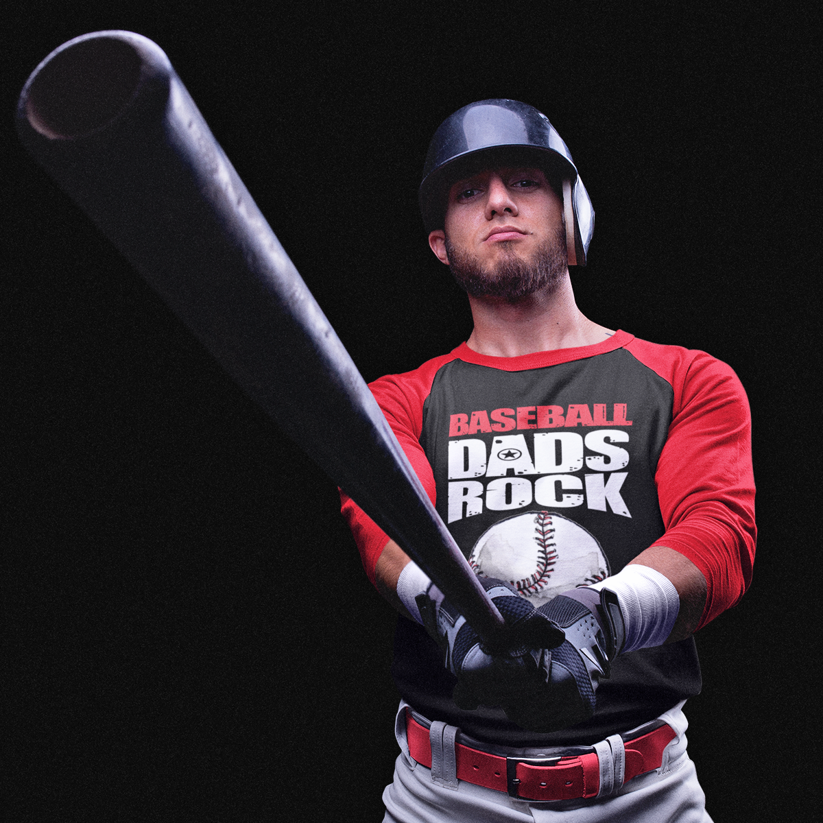 BASEBALL DADS ROCK! 3/4 Sleeve Baseball Shirt