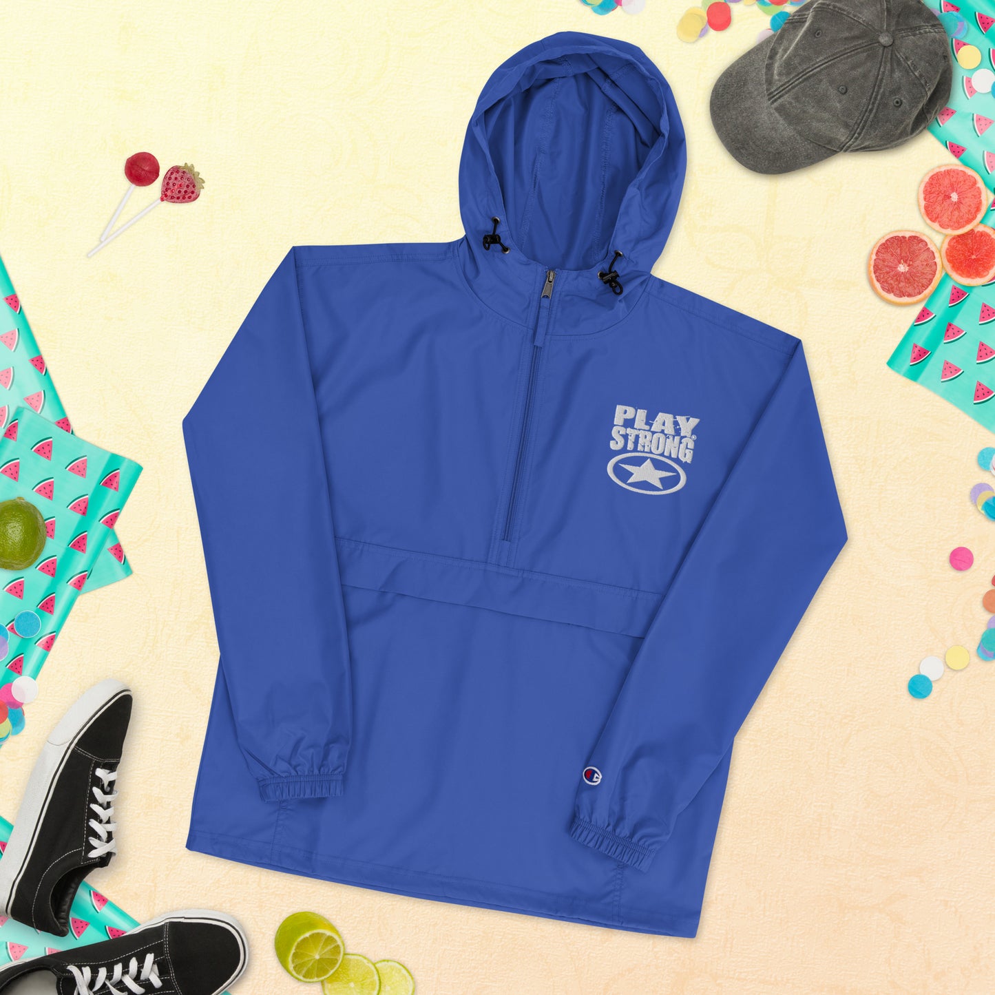 Play Strong Star Embroidered Champion Packable Jacket