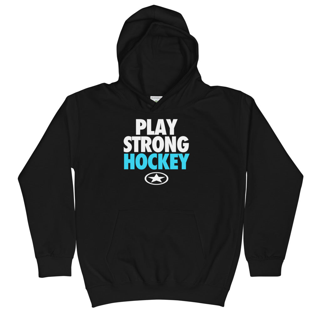 PLAY STRONG STAR HOCKEY Kids Hoodie