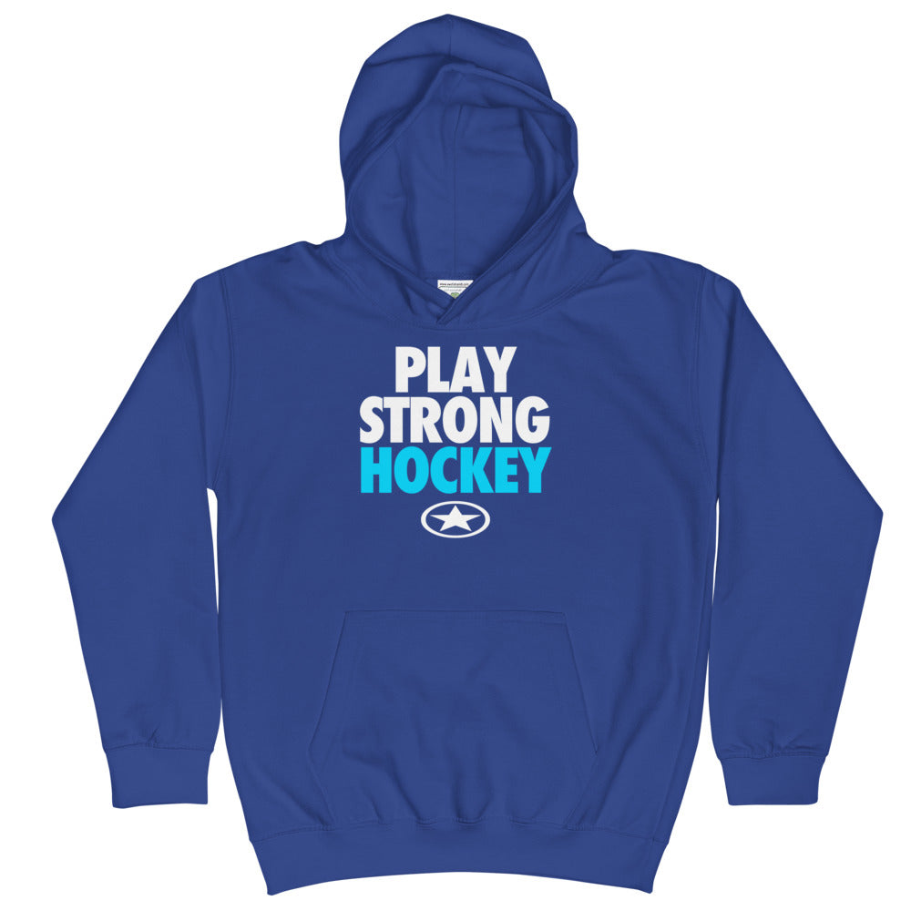 PLAY STRONG STAR HOCKEY Kids Hoodie