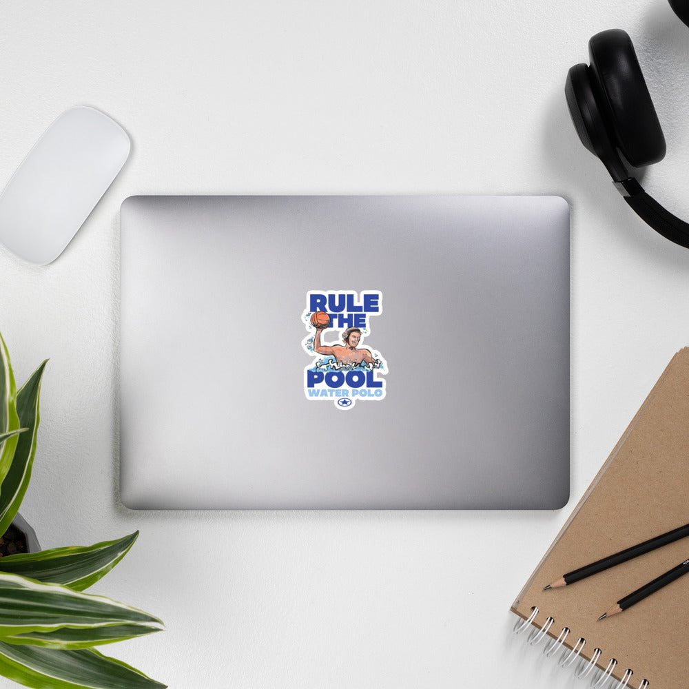 WATER POLO RULE THE POOL Bubble-free stickers