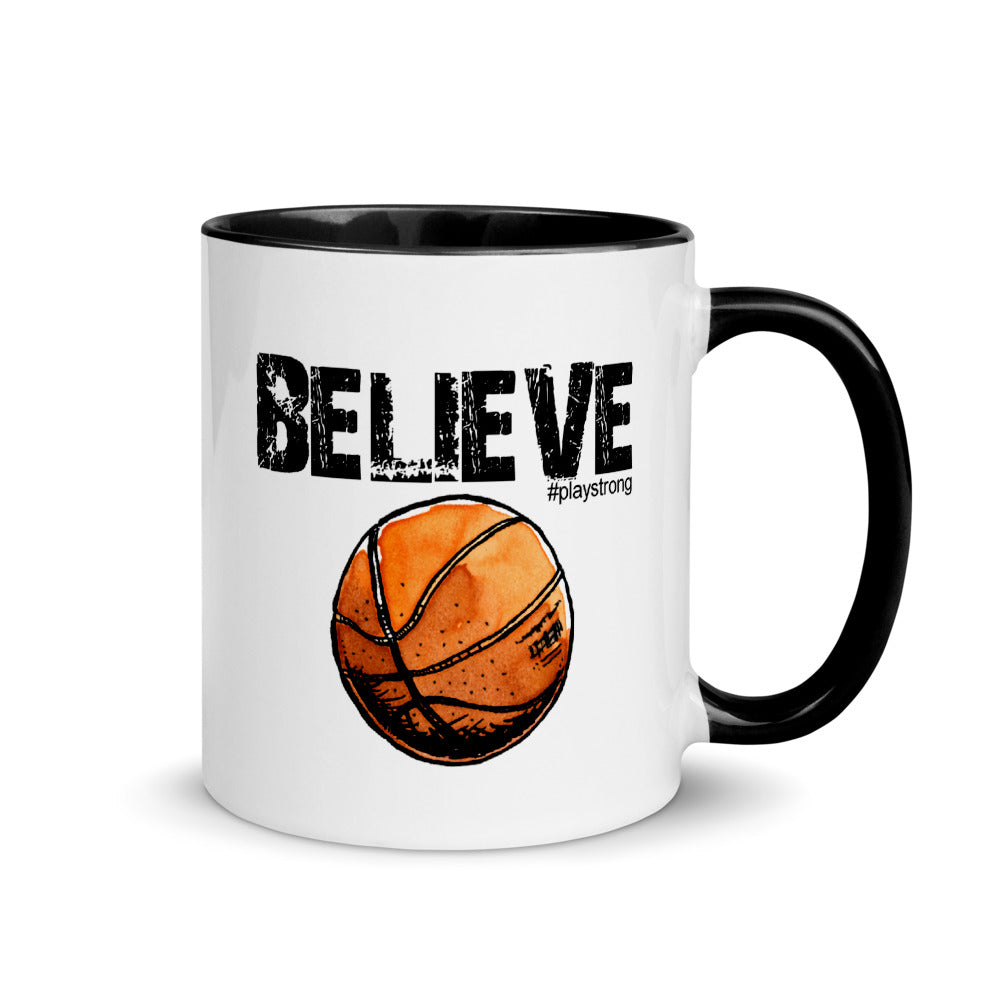 BELIEVE Basketball Mug with Color Inside