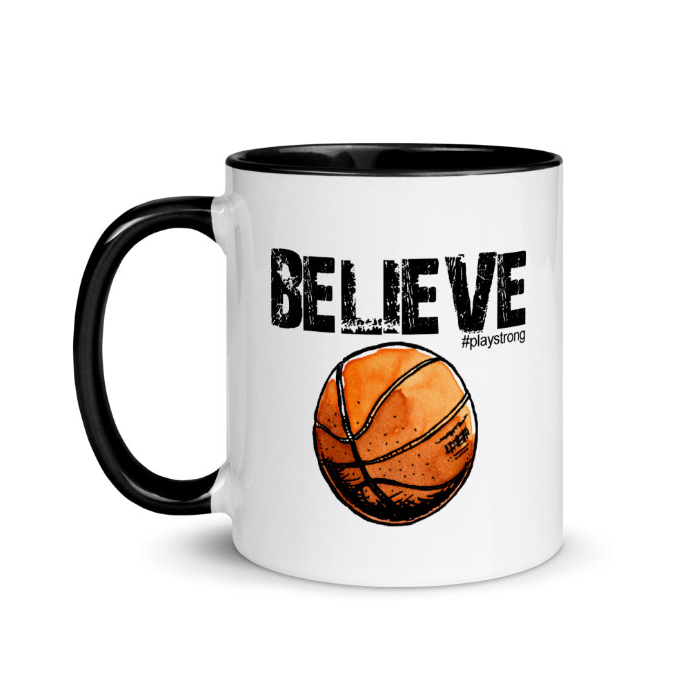 BELIEVE Basketball Mug with Color Inside