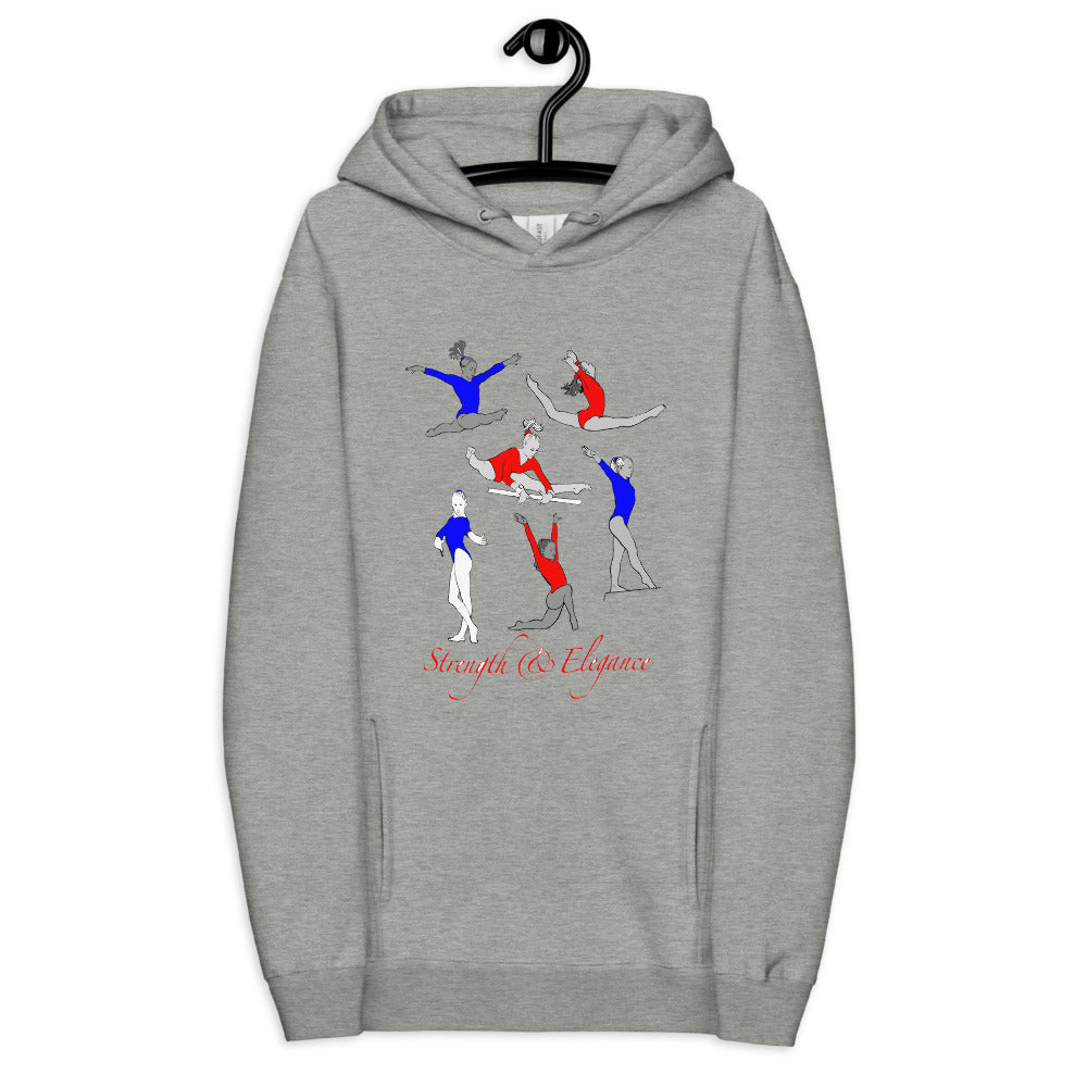 Gymnastics Strength & Elegance Team Womens Fashion hoodie