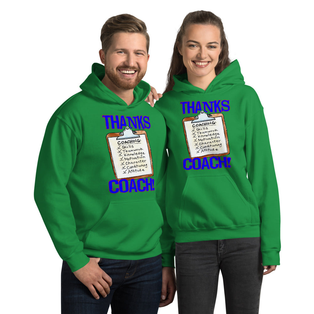 THANKS COACH! Clipboard Unisex Hoodie