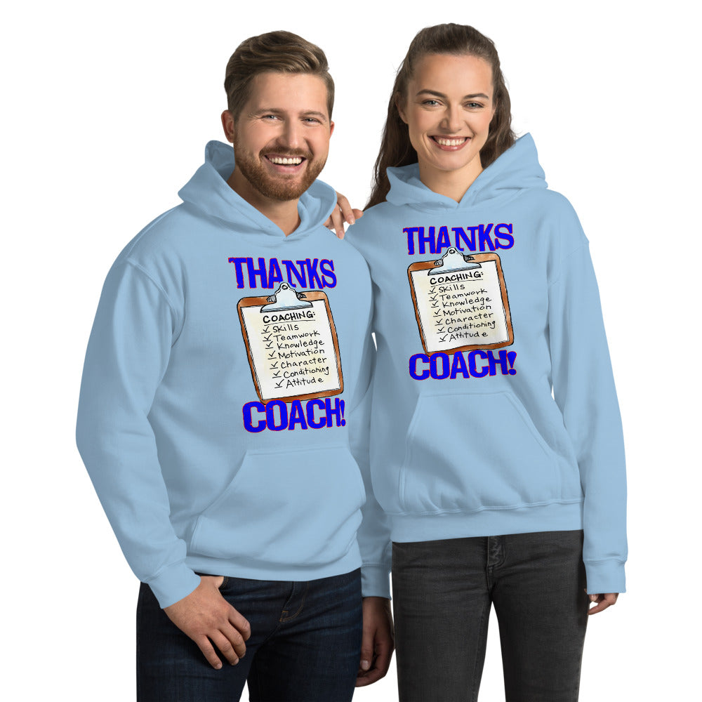 THANKS COACH! Clipboard Unisex Hoodie