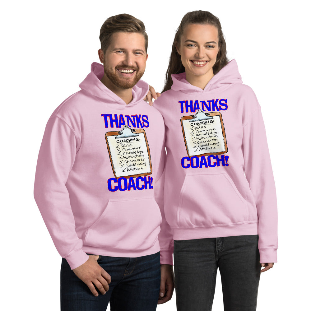THANKS COACH! Clipboard Unisex Hoodie