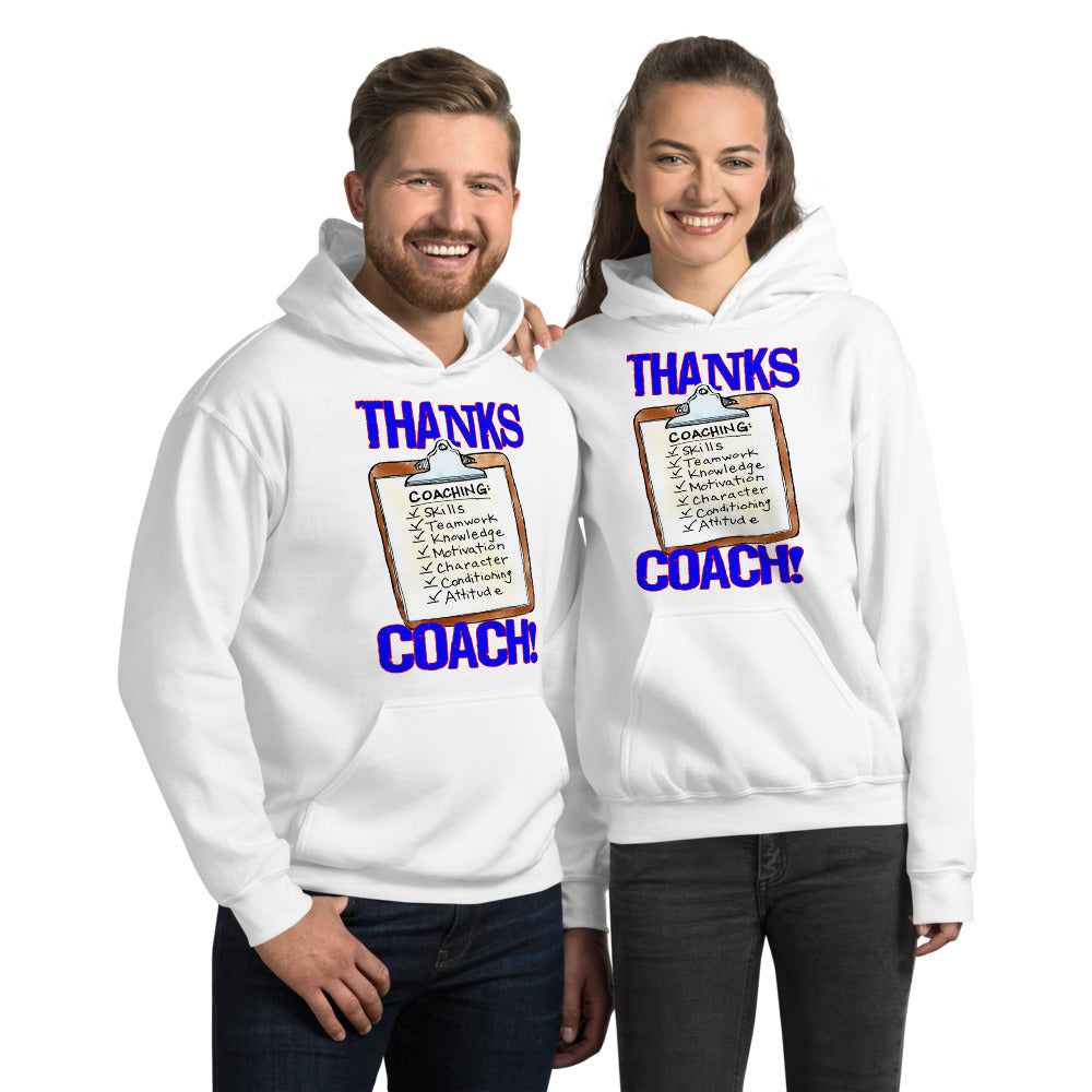 THANKS COACH! Clipboard Unisex Hoodie