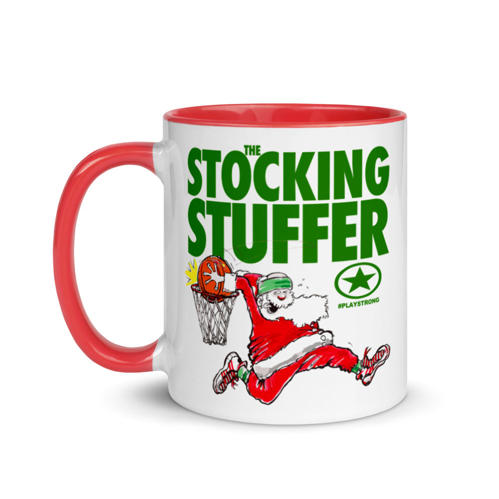 THE STOCKING STUFFER Santa Sports #playstrong Mug with Color Inside