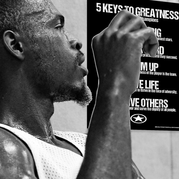 Play Strong Motivational Poster "5 Keys to Greatness"