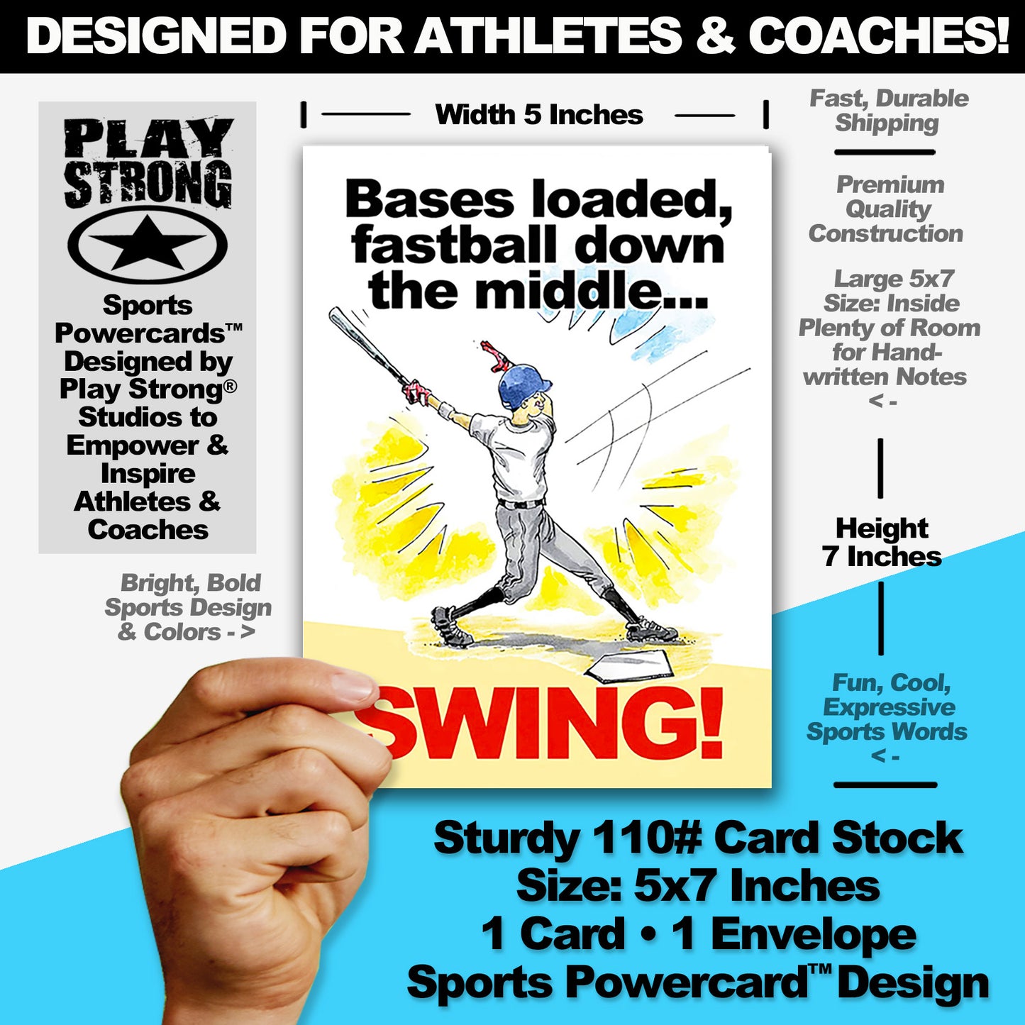 BASEBALL BIRTHDAY Card Power Player Sports Powercard™ Greeting Card