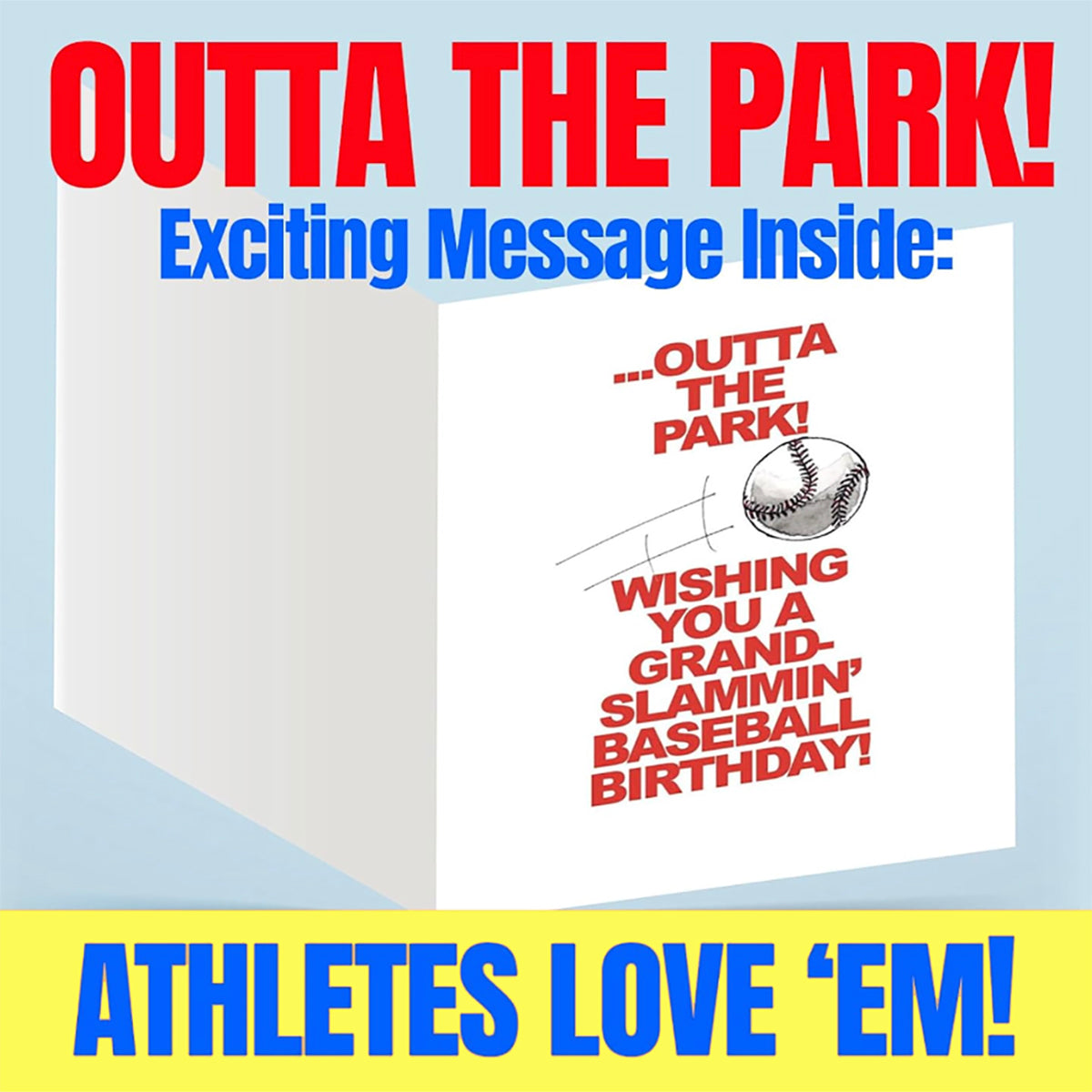 BASEBALL BIRTHDAY Card Power Player Sports Powercard™ Greeting Card