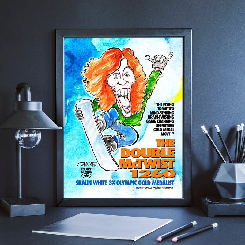 DOUBLE McTWIST Tribute Framed Watercolor Print