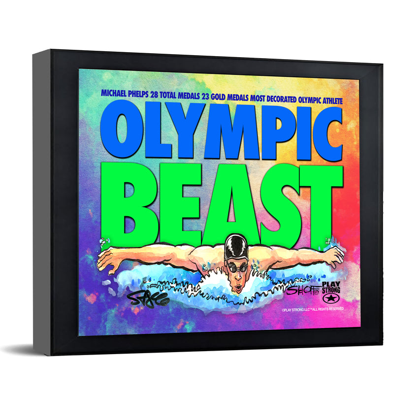 OLYMPIC BEAST Tribute Framed Watercolor Print