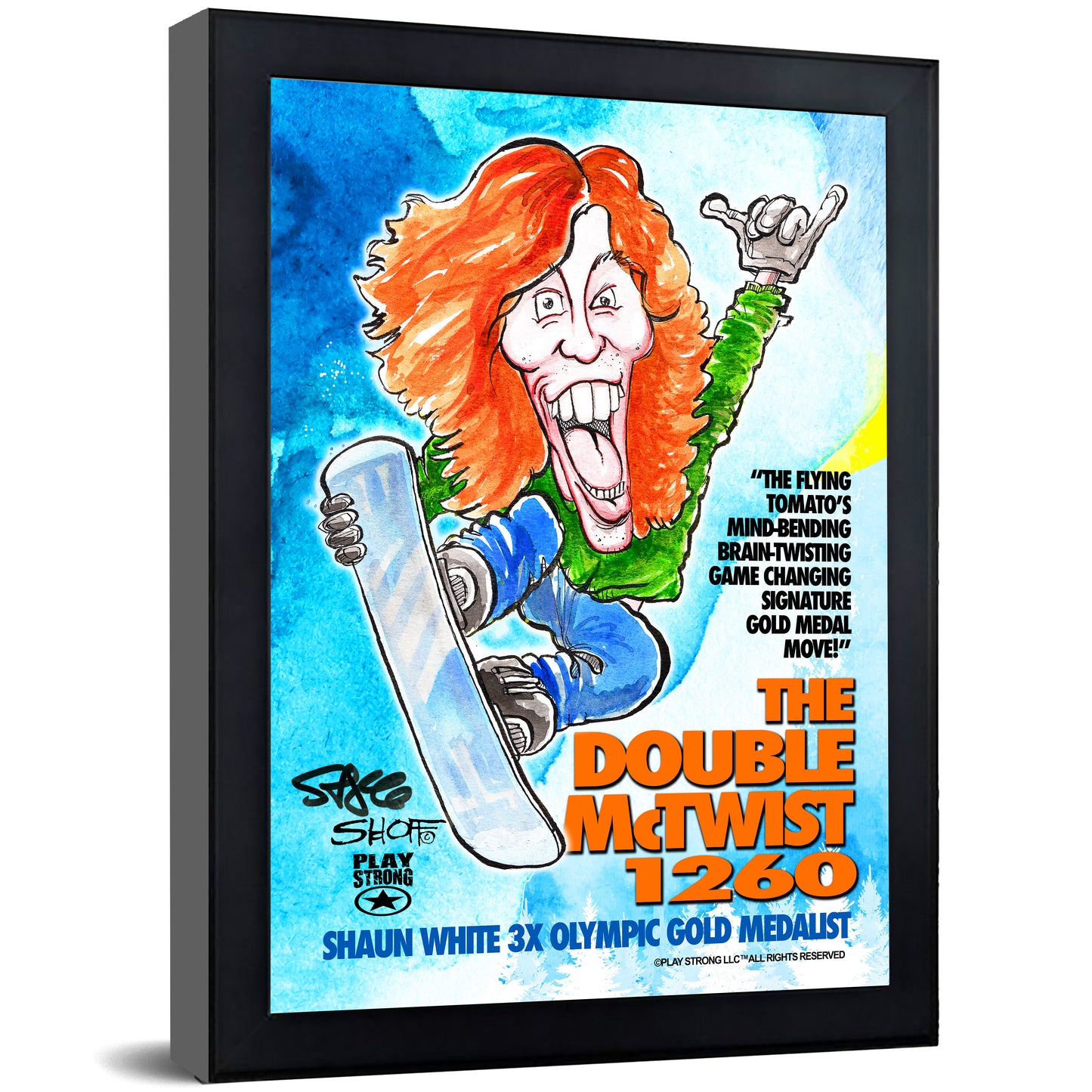 DOUBLE McTWIST Tribute Framed Watercolor Print