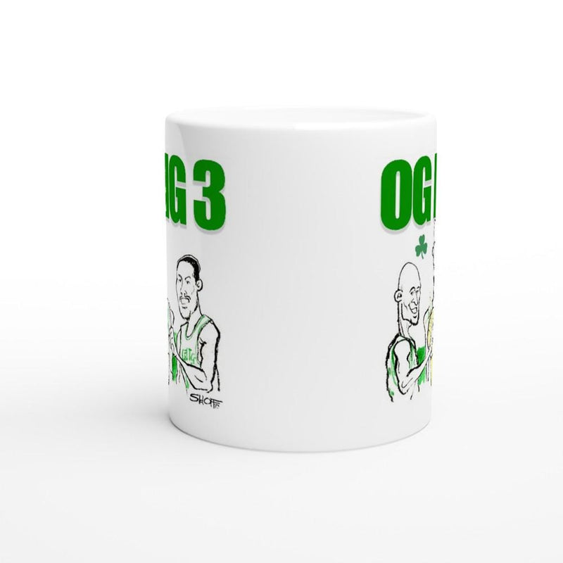 OG BIG THREE Celtics Paul Pierce, Kevin Garnett, and Ray Allen White 11oz Ceramic Mug