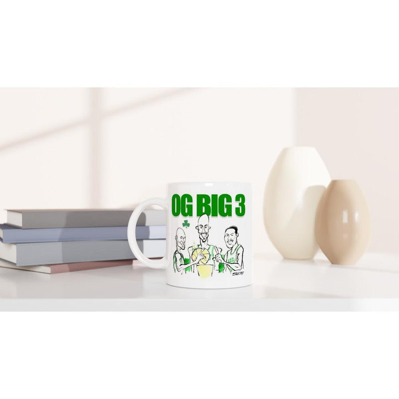 OG BIG THREE Celtics Paul Pierce, Kevin Garnett, and Ray Allen White 11oz Ceramic Mug