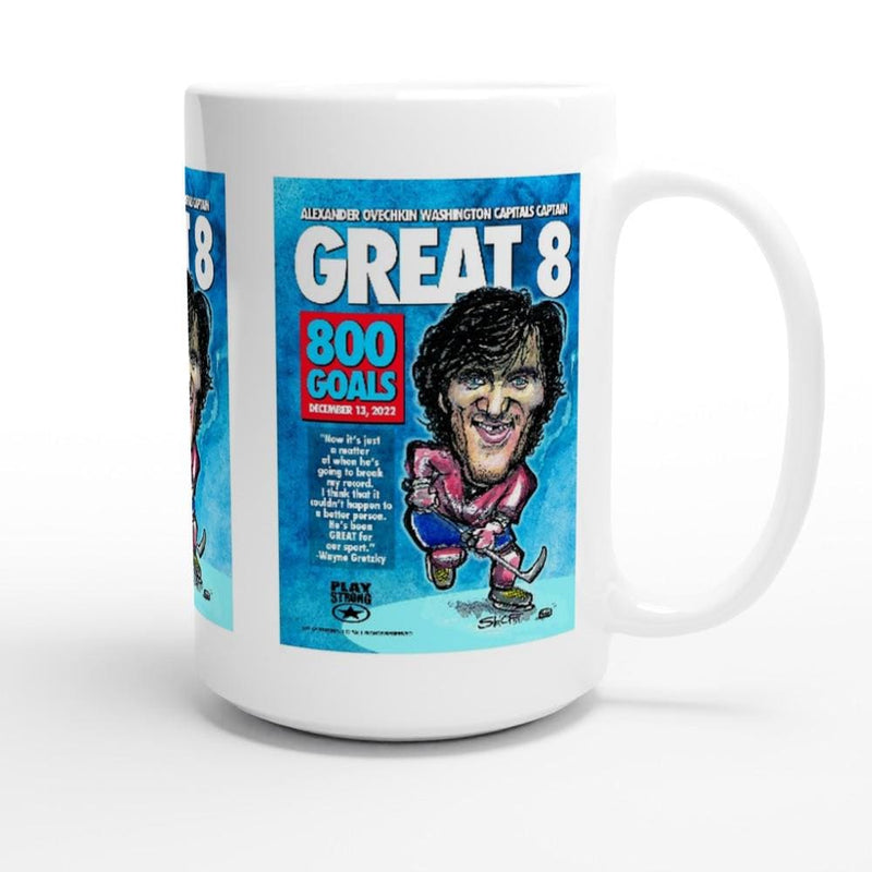 GREAT EIGHT Alexander Ovechkin White 15oz Ceramic Mug