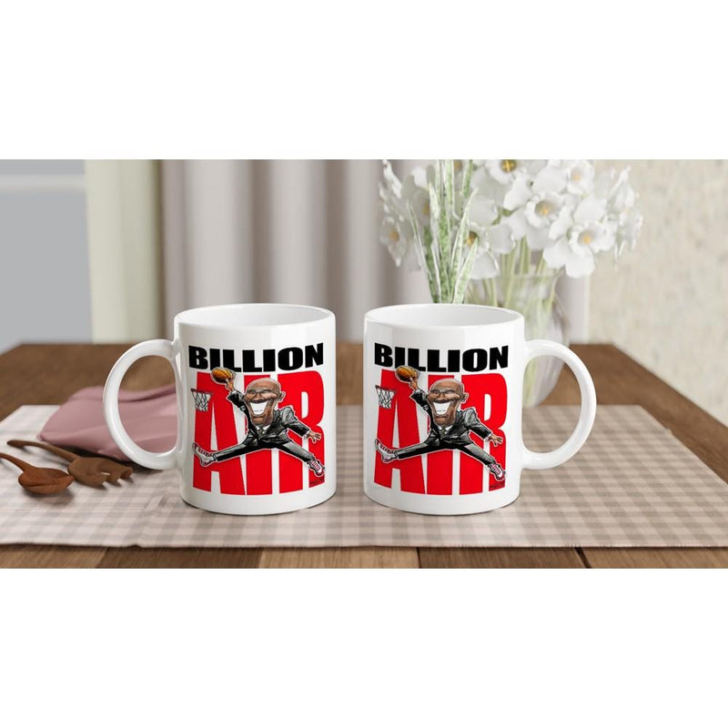 BILLION AIR with Michael Jordan White 11oz Ceramic Mug