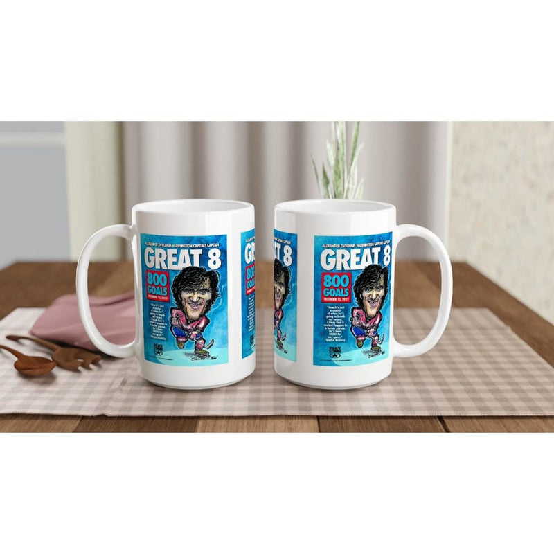 GREAT EIGHT Alexander Ovechkin White 15oz Ceramic Mug