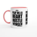 HEART HUSTLE HUNGER Empower Words White 11oz Ceramic Mug with Color Inside