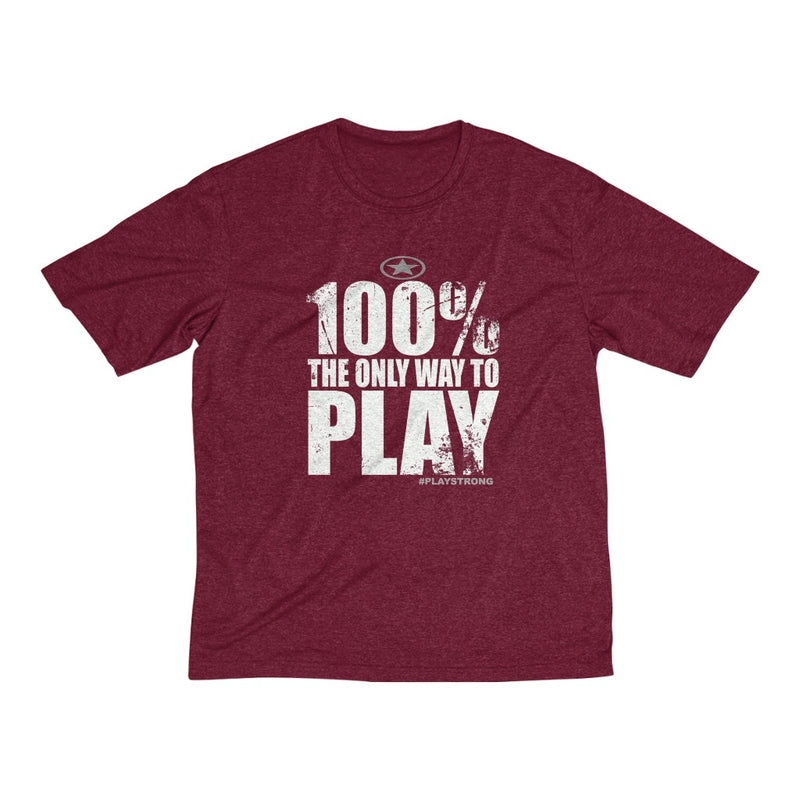 100% The ONLY Way to PLAY Heather PERFORMANCE Dri-Fit Tee