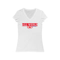 ALL WORLD Women's Jersey Short Sleeve V-Neck Tee