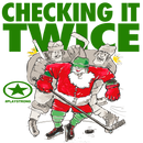 CHECKING IT TWICE HOCKEY Santa Sports Mug with Color Inside