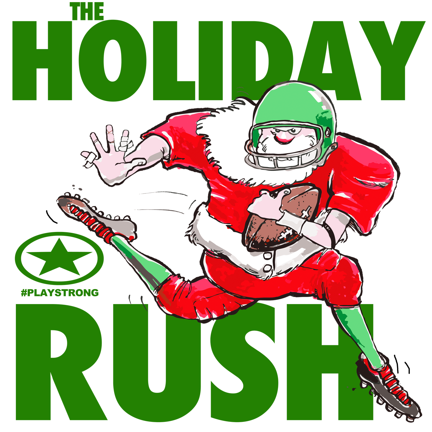 THE HOLIDAY RUSH Santa Sports #playstrong Short-Sleeve Unisex T-Shirt