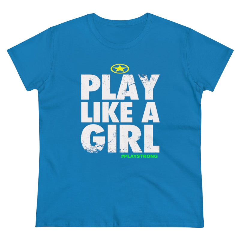 Play Like A Girl Women's Heavy Cotton Tee