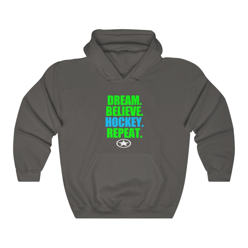 DREAM. BELIEVE. HOCKEY. Unisex Heavy Blend™ Hooded Sweatshirt