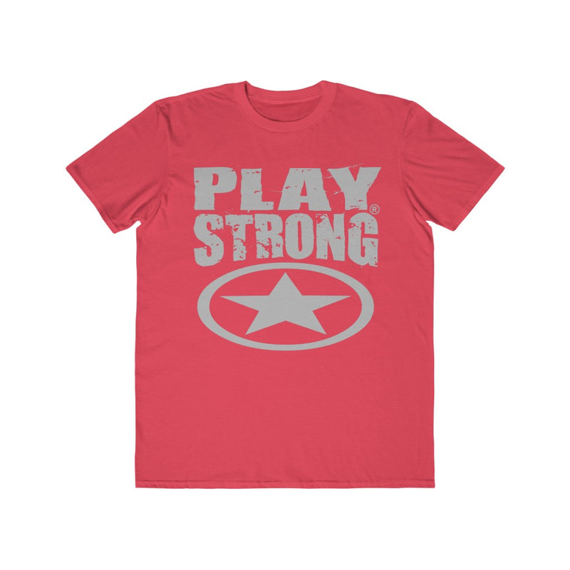 Play Strong Super Star Classic Gray Logo Men's Lightweight Fashion Tee