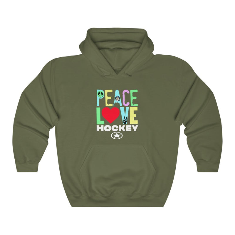 PEACE LOVE HOCKEY Unisex Heavy Blend™ Hooded Sweatshirt