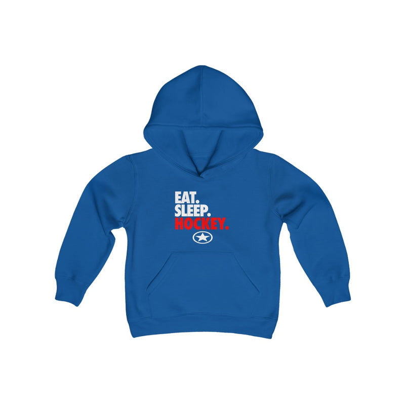 EAT. SLEEP. HOCKEY. Youth Heavy Blend Hooded Sweatshirt