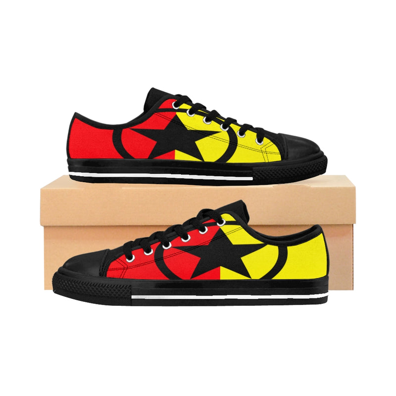 Global Super Star Women's Sneakers Red Black & Yellow