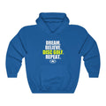 DREAM. BELIEVE. DISC GOLF. REPEAT. Unisex Heavy Blend™ Hooded Sweatshirt