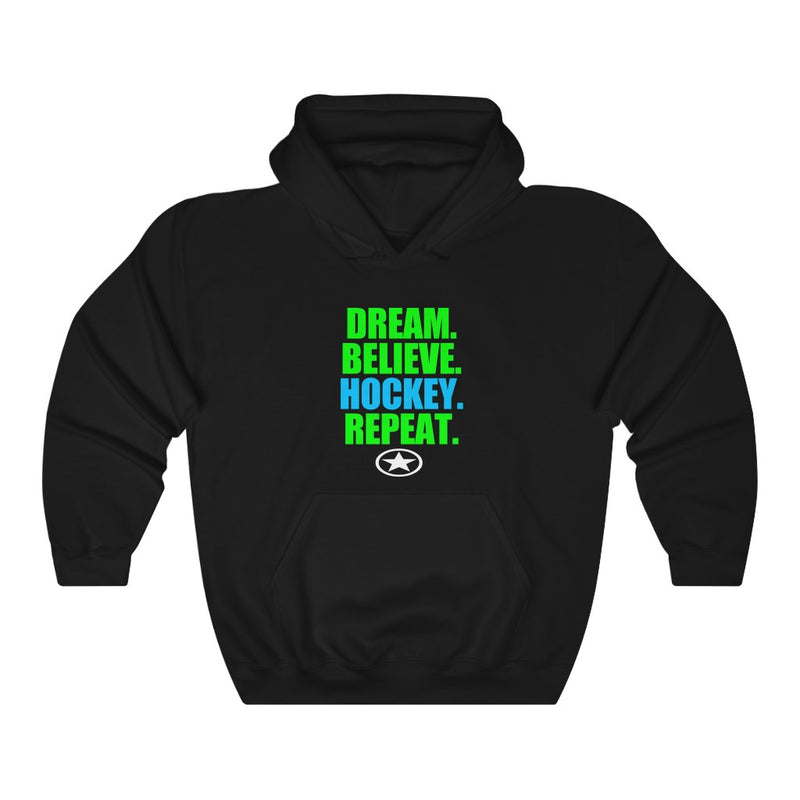 DREAM. BELIEVE. HOCKEY. Unisex Heavy Blend™ Hooded Sweatshirt