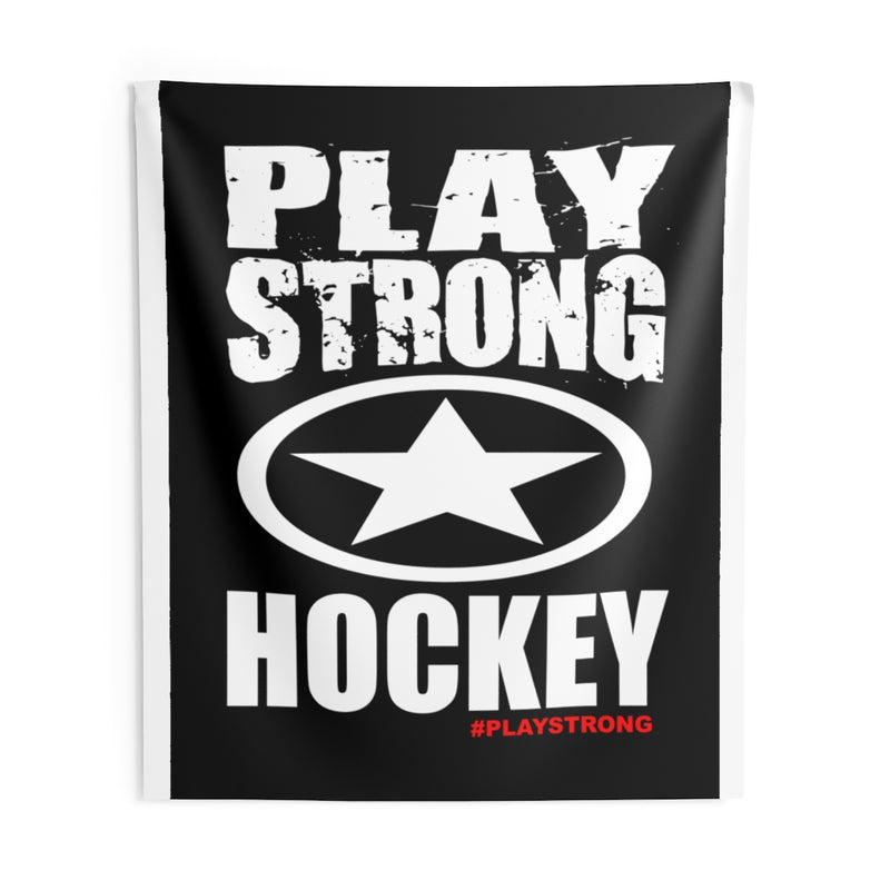 PLAY STRONG HOCKEY Indoor Wall Cloth Banner