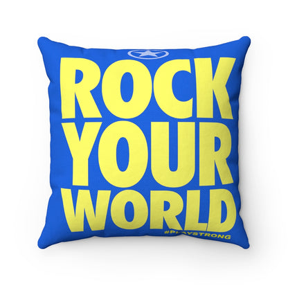 ROCK YOUR WORLD Sports PowerWORD Square Pillow