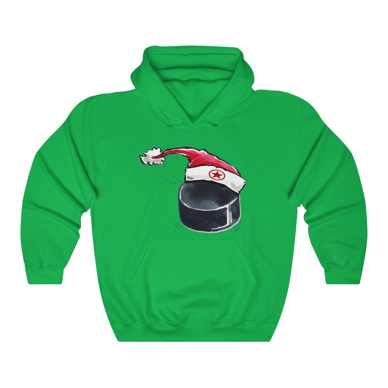 JINGLE PUCK HOCKEY Santa Sports Unisex Heavy Blend™ Hooded Sweatshirt