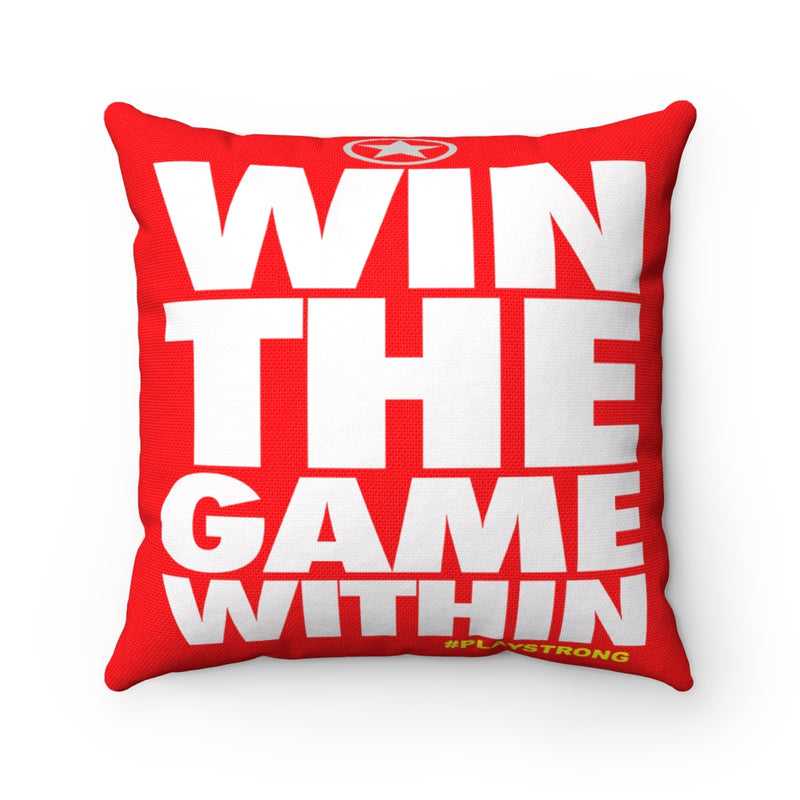 WIN THE GAME WITHIN Sports PowerWORD Square Pillow