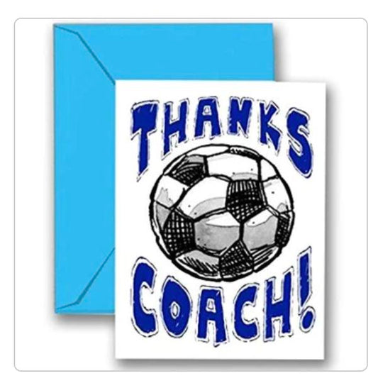 SOCCER 3-PACK "Thanks Awesome Soccer Coach!" SPORTS POWERCARD Greeting Cards (5x7) Perfect for youth sports - COACH will love it!