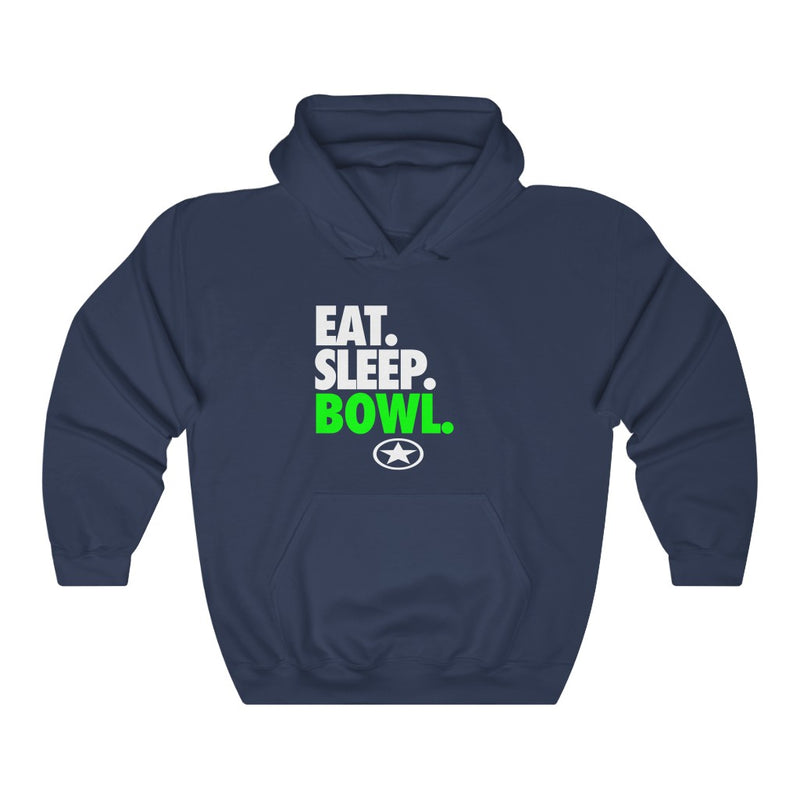 EAT. SLEEP. BOWL. Unisex Heavy Blend™ Hooded Sweatshirt